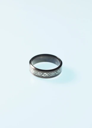 Black and Silver Celtic Inspired Ring, condition: New without tags, size: 22.2 mm Ø, €6.50, €7.53 includes Buyer Protection