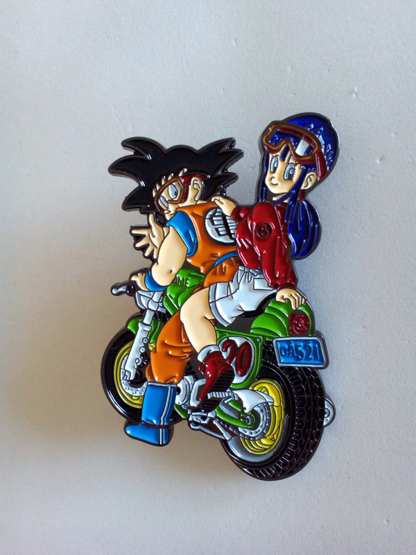 Dragon Ball Z ‘Chi-Chi and Goku | Motor Ride’ Pin Metal Badge Pins Anime Cosplay | Vinted