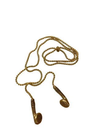 Collier écouteurs doré Bling Y2K Rap Trap Hip-Hop Streetwear Unisexe, brand: y2k, condizioni: Ottime, €13.00, €14.35 include la Protezione acquisti