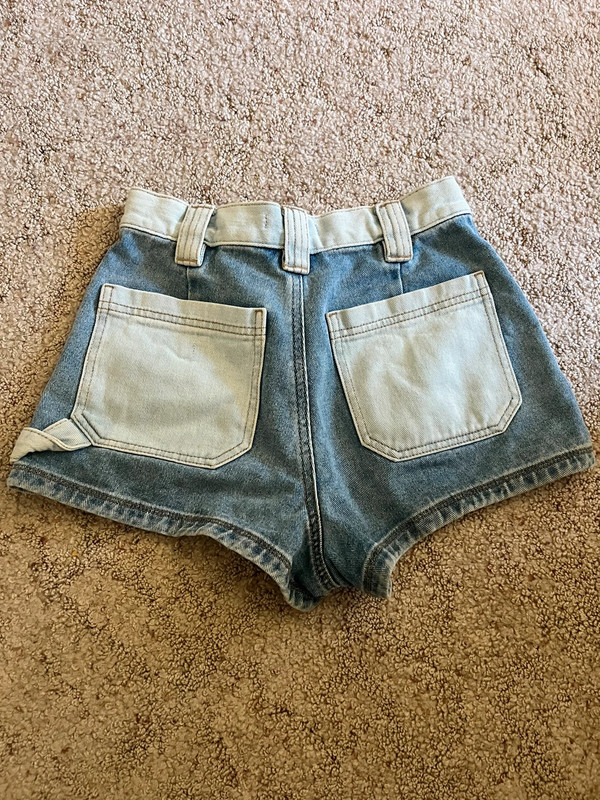 Pacsun colorblock Jean shorts 3