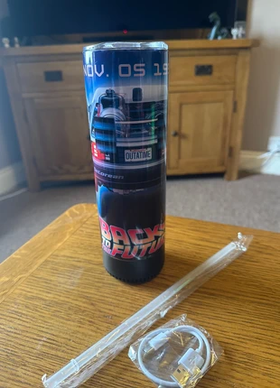 Back To The Future 20oz Bluetooth Speaker Custom Printed Tumbler, brand: Back to the Future, condition: New with tags, £15.99, £17.49 includes Buyer Protection Pro