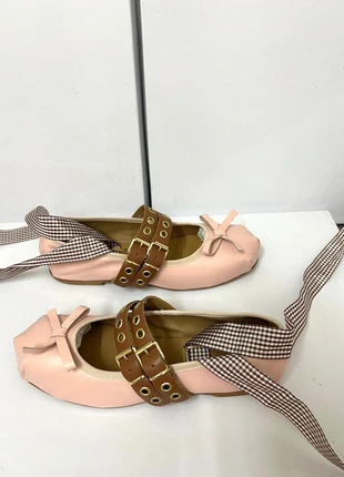 Ballerine Divine Follie in vera pelle - Made in Italy - Con nastri rimovibili, marca: Vera Pelle, estado: Novo sem etiquetas, tamanho: 37, €35.00, €37.45 inclui Proteção do Comprador