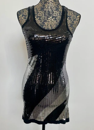 Top tunique sequins noirs et argentés dos nageur CoolCat XS, marque: CoolCat, état: Très bon état, taille: XS / 34 / 6, 7,00 €, 8,05 € Protection acheteurs incluse