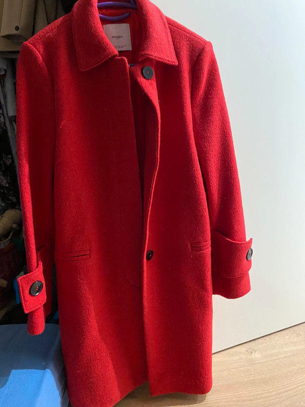 manteau rouge mango femme