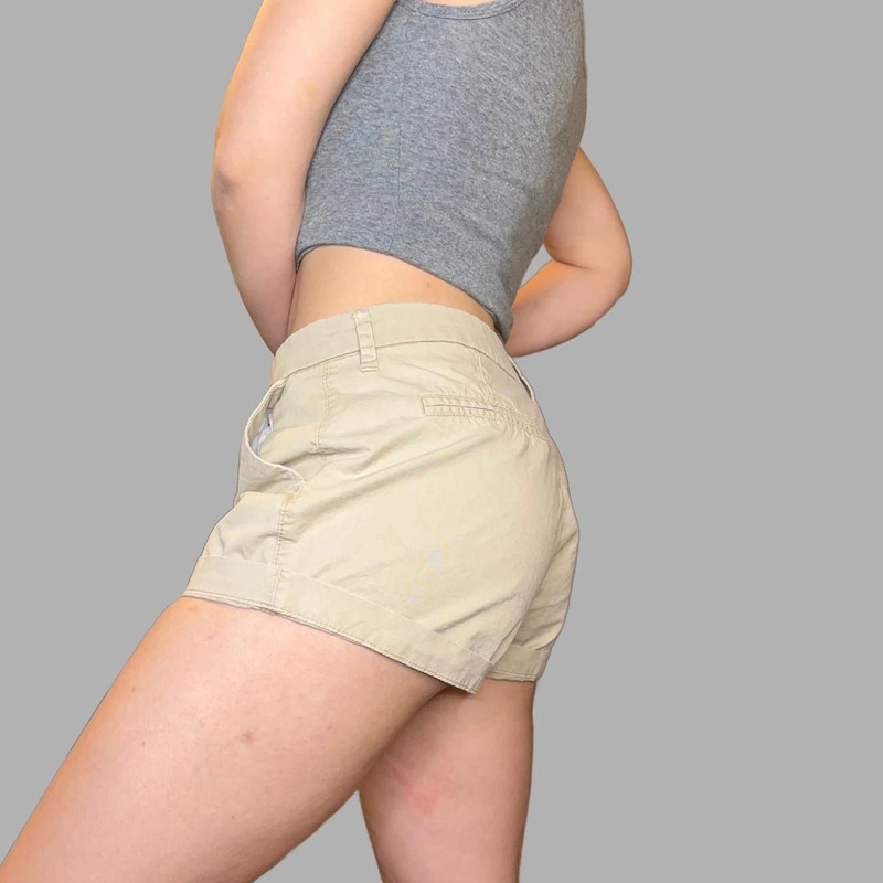 beige tan mini summer shorts 3