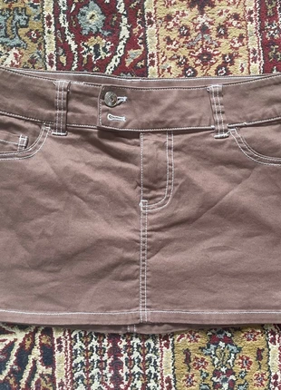 Mini jupe jean marron, marque: H&M Divided, état: Neuf sans étiquette, taille: M / 38 / 10, 5,00 €, 5,95 € Protection acheteurs incluse