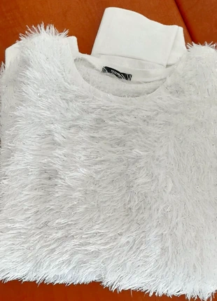 Maglia bianca Tezenis con pelliccia sintentica , marke: Tezenis, zustand: Sehr gut, größe: L / 40 / 12, 4,00 €, 4,90 € inklusive Vinted-Käuferschutz