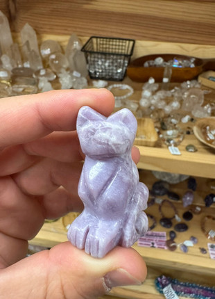 Chat en pierre de lepidolite ref 1, état: Très bon état, 19,00 €, 20,65 € Protection acheteurs incluse