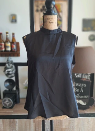 Top sans manches drapé dos nu satin TL temu, marke: temu, zustand: Sehr gut, größe: L / 40 / 12, 5,00 €, 5,95 € inklusive Vinted-Käuferschutz