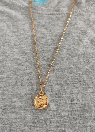 Collier doré avec médaillon Cancer doubla face, chaîne et médaillon en acier inoxydable, condition: Very good, €12.00, €13.30 includes Buyer Protection