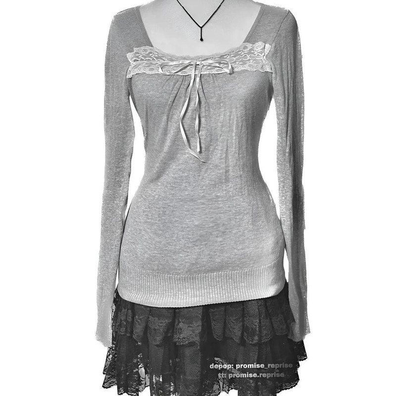 coquette milkmaid lace ribbon japanese brand top. 3