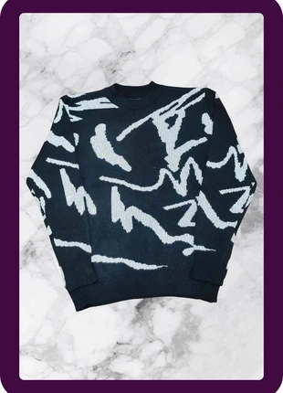 Pull y2k vintage noir avec motif blanc L, brand: y2k, condizioni: Nuovo senza cartellino, taglia: L, €30.00, €32.20 include la Protezione acquisti