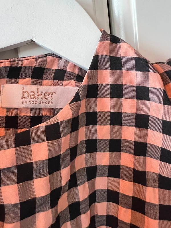 Ted Baker jurk roze geruit maat 98/104 3