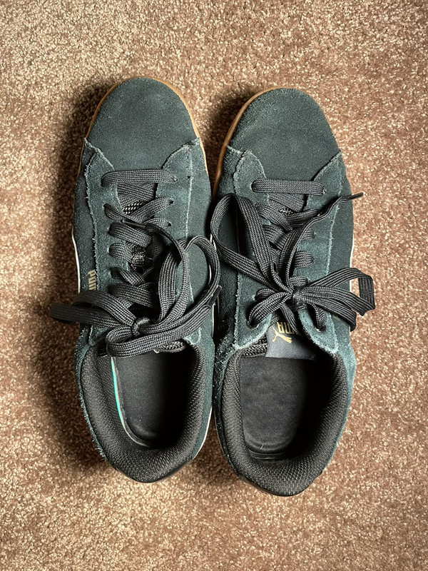 Puma Sneaker Wildleder schwarz weiB Gr. 38 5 Damen Vinted