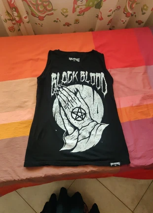 Canotta nera, marca: Gothicana by EMP, estado: Muy bueno, tamaño: S / 36 / 8, 10,00 €, 11,20 € Protección al comprador incluida