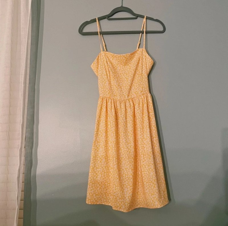 yellow daisy mini dress 1