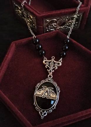 Black Moth ~ collana gothic con falena 🦇goth necklace collier gothique ras du cou, marque: goth, état: Très bon état, 11,90 €, 13,20 € Protection acheteurs incluse