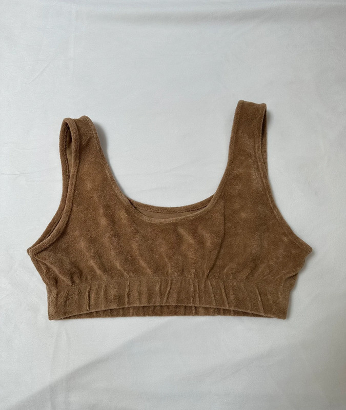 Zara, brown fuzzy bralette 2