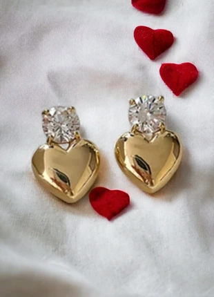 Boucles d'oreilles cœur doré Perla Mia, brand: Perla Mia, condition: New with tags, €8.00, €9.10 includes Buyer Protection Pro