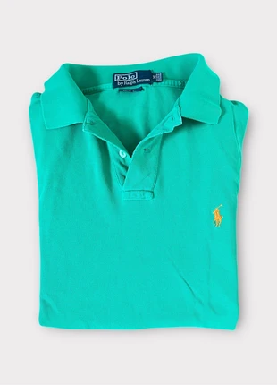 Polo Ralph Lauren taille M en bon état couleur vert logo brodé orange, merk: Ralph Lauren, staat: Goed, maat: M, € 10,00, € 11,20 inclusief Kopersbescherming