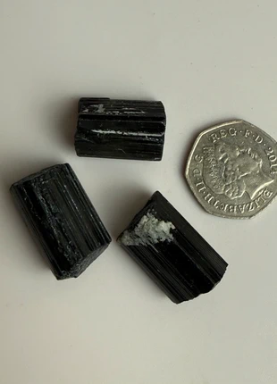 3 Natural black tourmaline gemstone crystal, brand: Crystal, condition: New with tags, £5.00, £5.95 includes Buyer Protection