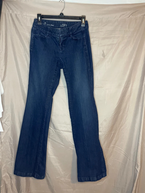 Dark Wash fitted bootcut jeans 1