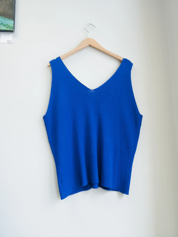 Blue Knit Tank Top Size 22/24 4