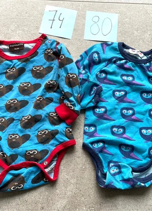 2 body’s lange mouwen, marque: Maxomorra, état: Très bon état, taille: 9-12 mois / 74 cm, 4,00 €, 4,90 € Protection acheteurs incluse