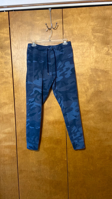 Blue camo joggers sales