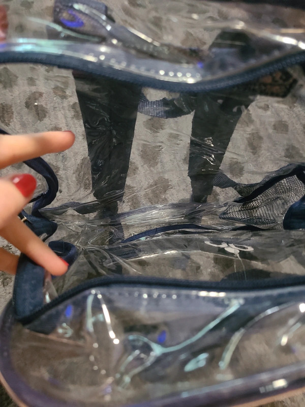 Clear PVC and Navy Backpack 5