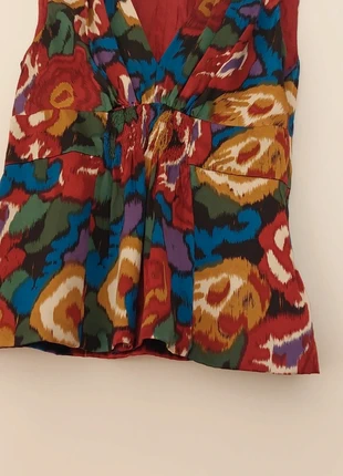 Jigsaw 100% silk multi coloured v neck top, brand: Jigsaw, condition: Very good, size: S / UK 8-10, £4.25, £5.16 includes Buyer Protection