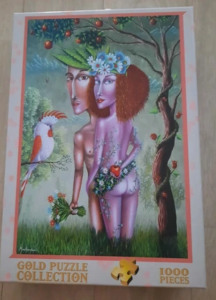 Puzzle Adam et Ève  1000 Pieces - Gold Puzzle Collection - Martia Shvili, marque: Gold puzzle collection, état: Satisfaisant, 5,00 €, 5,95 € Protection acheteurs incluse