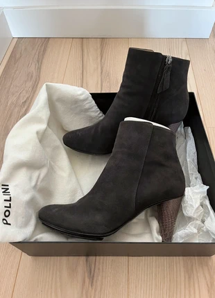 Pollini Italian leather boots dark blue high heel, merk: Pollini, staat: Heel goed, maat: 39, € 49,00, € 52,15 inclusief Kopersbescherming