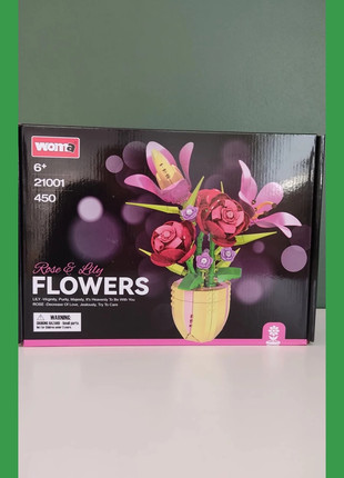 Bouquet de Fleurs en vase 450 pcs en Bloc de Construction Type Lego DIY LOisir Créatif Idée Cadeau, marke: woma, zustand: Sehr gut, größe: 8 Jahre / 128, 20,00 €, 21,70 € beinhaltet Vinted-Käuferschutz Pro