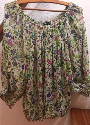 Top fleuri manches mi longues, marca: Vie ta Vie, estado: Bom, tamanho: M / 38 / 10, €5.00, €5.95 inclui Proteção do Comprador