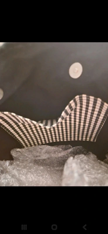 Grand sac cabas à carreaux & noir - photo numéro 8