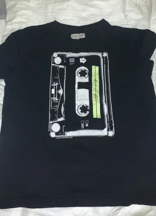 Czarna koszulka dla chłopca orginalna 9/10 lat na 140cm wzrostu, brand: Zara, condition: Satisfactory, size: 10 years / 140 cm, €8.00, €9.10 includes Buyer Protection