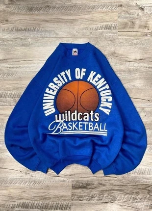 Crewneck Sweater Sweat University of Kentucky Wildcats Basketball Bleu XL Made in USA Vintage 90s, marca: Fruit of the Loom, estado: Muito bom, tamanho: XL, €30.00, €32.20 inclui Proteção do Comprador