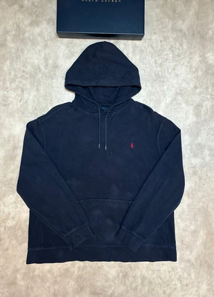 Pull à capuche / veste à capuche Ralph Lauren Bleu Marine logo rouge vintage taille L, brand: Ralph Lauren, condition: Very good, size: L, €75.00, €79.45 includes Buyer Protection Pro