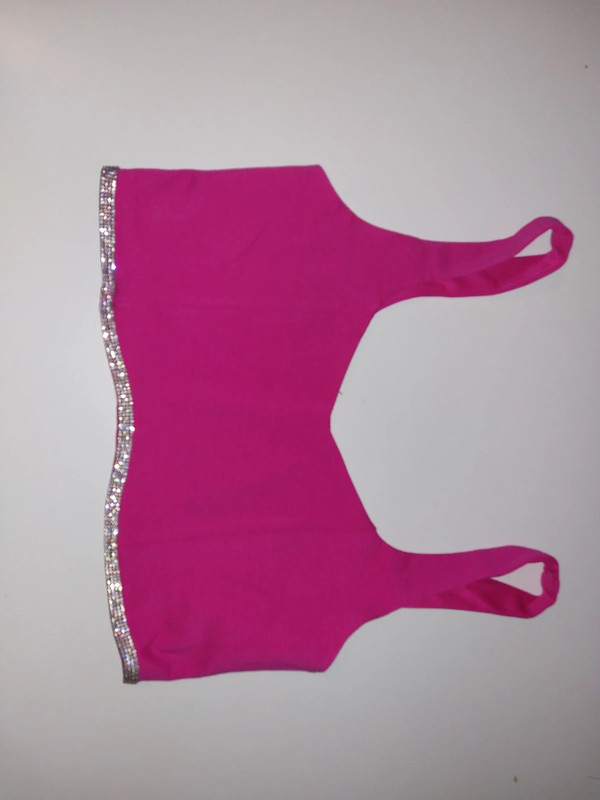 Pinkes Top mit Glitzer