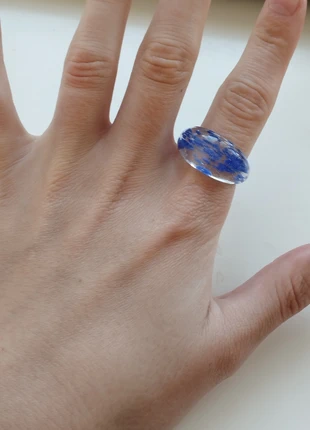 Anillo de vidrio / Cristal ring, marca: Original, estado: Novo sem etiquetas, tamanho: 18,5 mm Ø / 19,5, €11.00, €12.25 inclui Proteção do Comprador