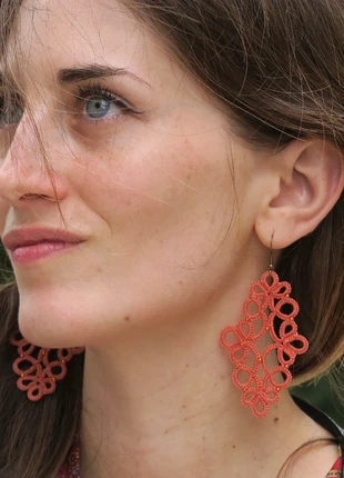Boucles d'oreilles en crochet oversize, pièce unique, ethnique, boheme, hippie, brand: DreamcatcheuseArt, condizioni: Nuovo senza cartellino, €25.00, €26.95 include la Protezione acquisti Pro