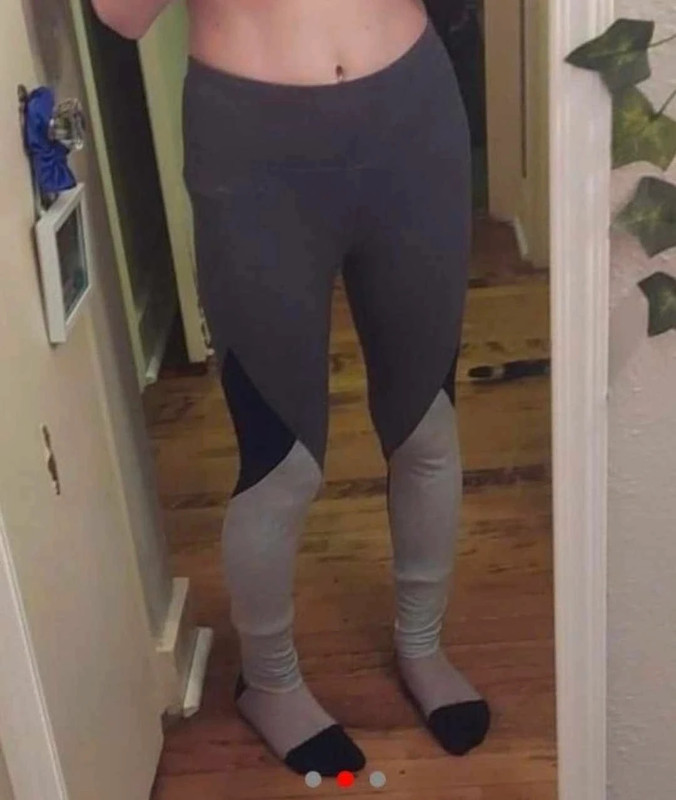 Athletic works leggings in shades of Grey with black accent color 2