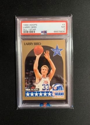 Carte NBA Larry Bird – 1990 Hoops All-Star #2 PSA 7, brand: HOOPS, condition: New with tags, €19.99, €21.69 includes Buyer Protection Pro