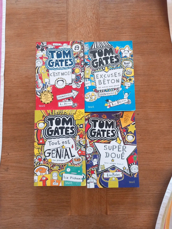 Lot de 4 livres Tom Gates