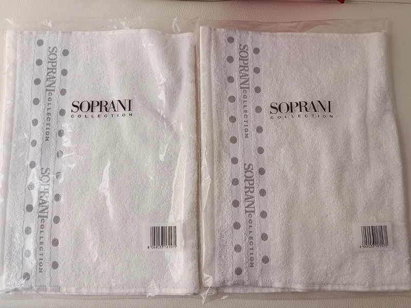 2 Asciugamani piccoli Soprani Collection 100% cotone