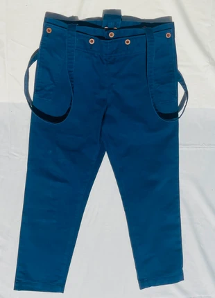 Visvim Seabee Pants 14SS w/ Braces - Mid Blue - Size 1, merk: Visvim, staat: Heel goed, maat: S, € 350,00, € 368,20 inclusief Kopersbescherming