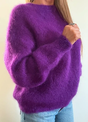 Pull oversize 80% mohair violet TU, brand: Intuition, condition: Very good, size: One size, €69.00, €73.15 includes Buyer Protection