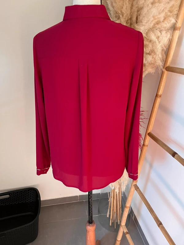 Chemise fluide bordeaux - photo numéro 6
