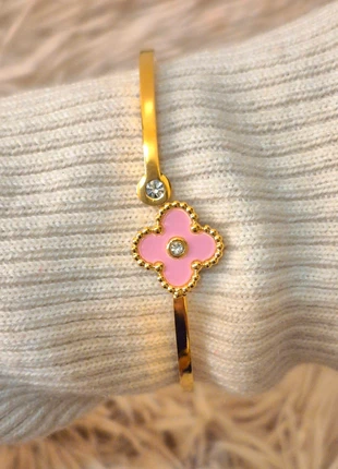 Bracelet avec trèfle rose en acier inoxydable, marque: Tendance, état: Très bon état, 14,00 €, 15,40 € Protection acheteurs incluse